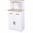 Wooden Kitchen Cabinet White Pantry Storage Microwave Cabinet with Storage Drawer