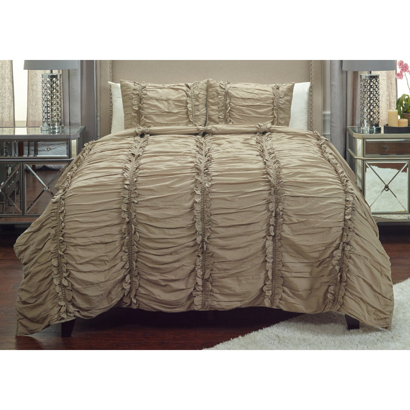Clementine Traditional Cotton Quilt, King, Khaki