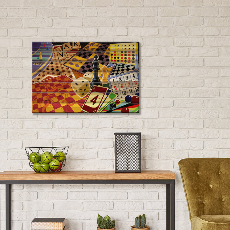 " Board Games " by Unknown Artist, 40" W x 26" H
