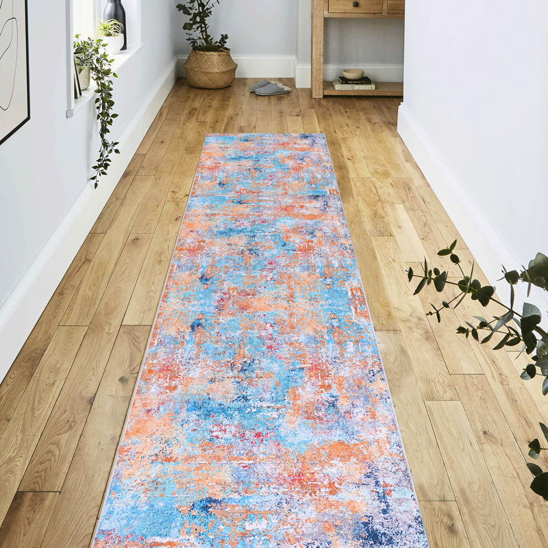 Area Rug For Bedroom - Machine Washable, Non-Slip, Stain , & Pet Approved  Multi, 2'6'' X 10' Kitchen Non-Slip Backing, Low-Pile, Pet-