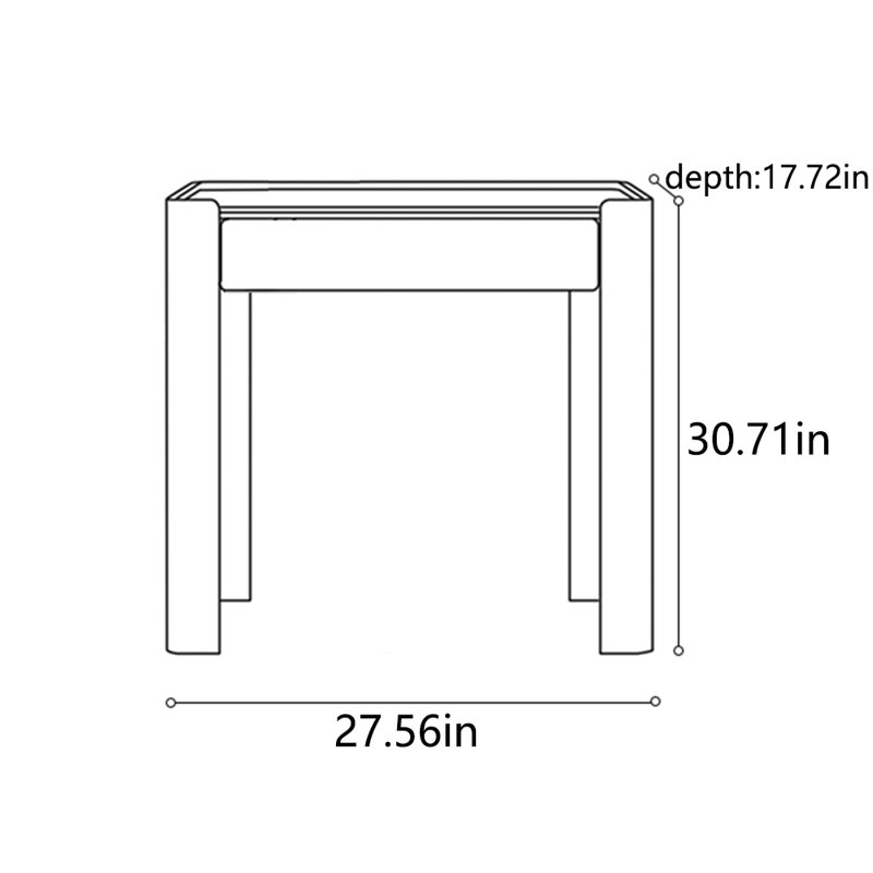 Solid wood advanced sense creative dressing table