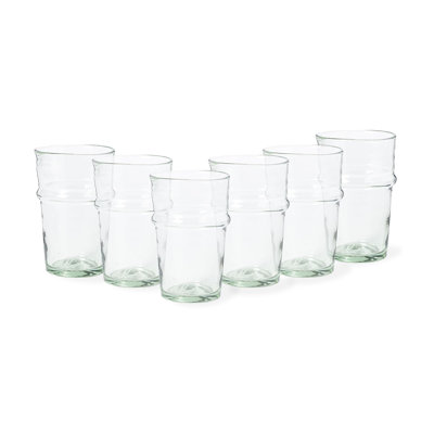 Set/6 Recycled Tall Glass Tumblers