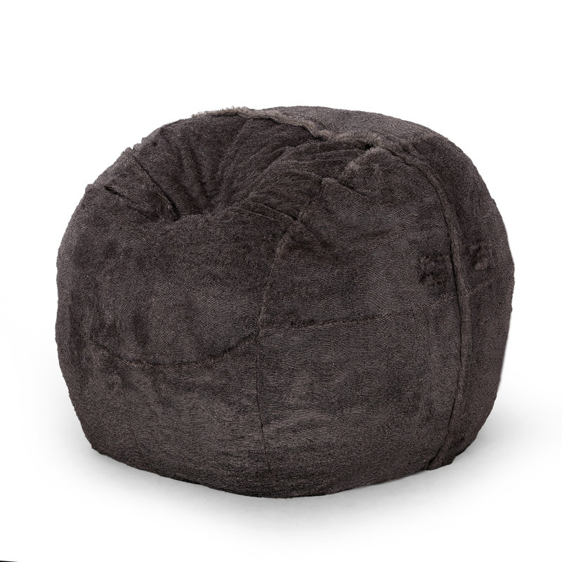 Fauteuil à billes classique en fausse fourrure