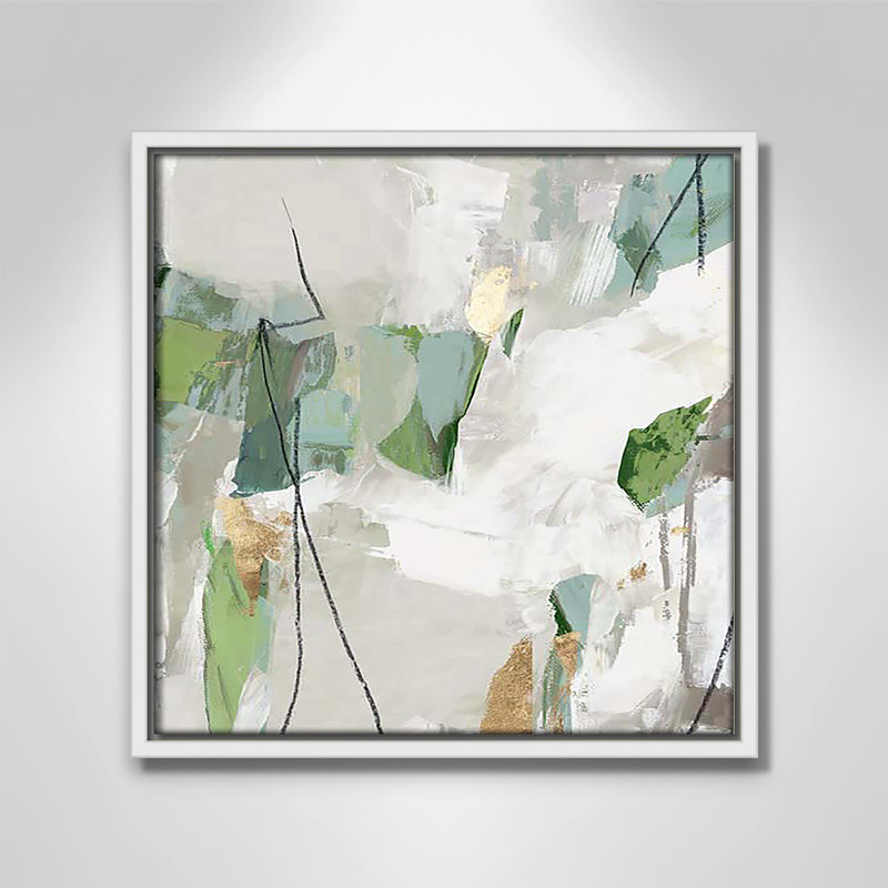 Enchanted Emerald I by Tom Reeves Print, White Floater Framed, 13.5" H x 13.5" W x 2" D