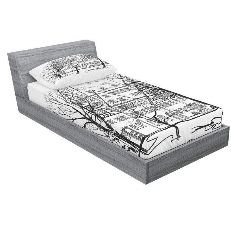 Microfiber Sheet Set, Twin XL Sheet Set with Fitted Sheet