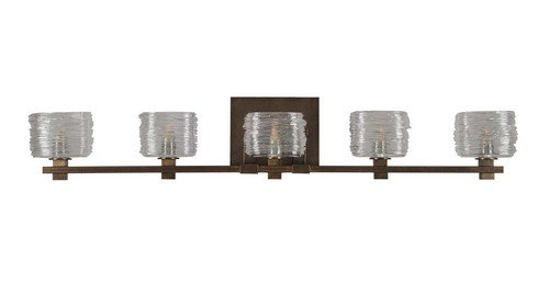 Luminaire pour meuble-lavabo 5 lumières Clearwater, Bronze vintage