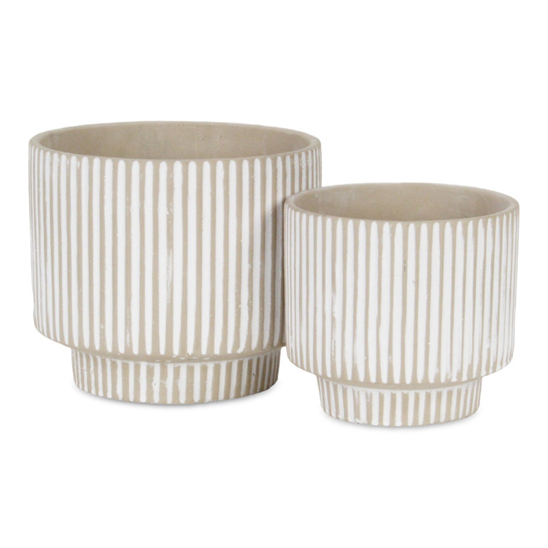 Pot à fleurs en céramique fabriqué à la main Johnnous, 5 po x 5,25 po x 5,25 po