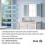 48'' W X 30'' H Recessed Or Surface Wall Mount LED Mirror Cabinet With Defogger And Adjustable Shelves