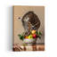 Zebra Fruit Bowl Contemporary Zebra Wall Art Print 1 Piece Wrapped Canvas Wall Art-1360390742