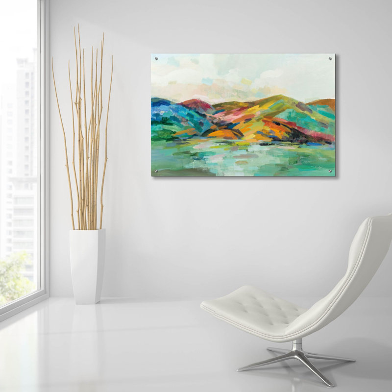  «California Spring» par Silvia Vassileva, art mural en verre acrylique, 36 po x 24 po