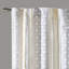 Rideau en polyester 2 pièces avec rayures capitonnées blanc / taupe-661606422