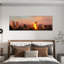 Denver skyline 1 Piece Wrapped Canvas Panoramic Wall Art-222063898