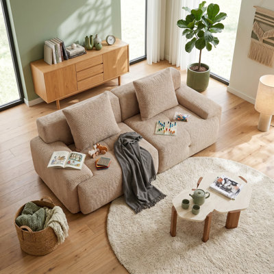 Canapé modulaire Cloud-Like: canapé de plancher capitonné personnalisable pour un salon confortable | Conception flexible en mousse