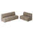 Shalon 84" Modern Chenille 5-Piece Modular Channel Tufted Living Room Sets-1325075637