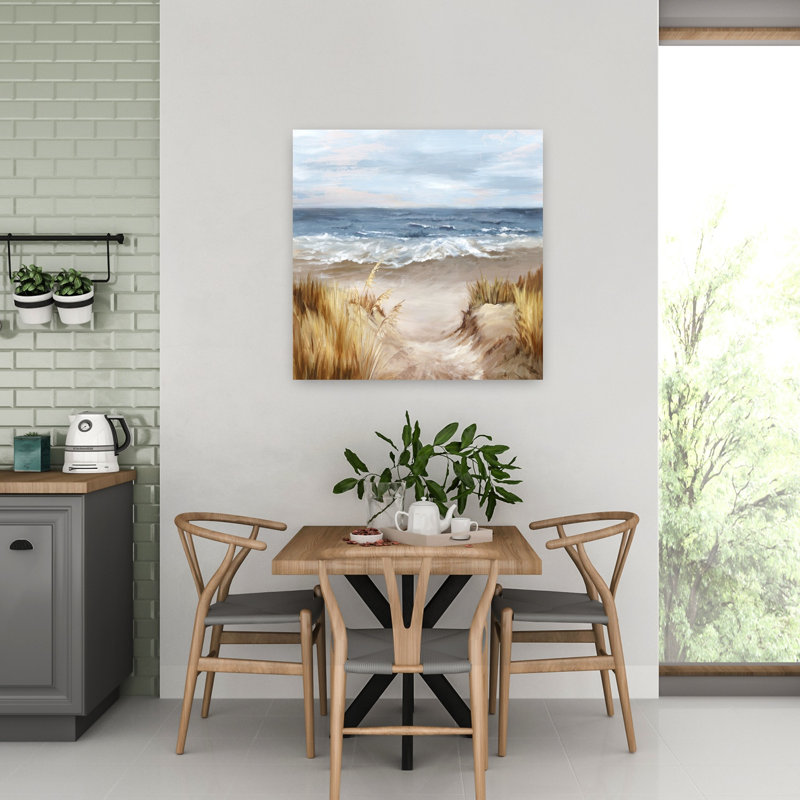 Art mural côtier Pathway To The Ocean's Edge, H 32 po x l 32 po
