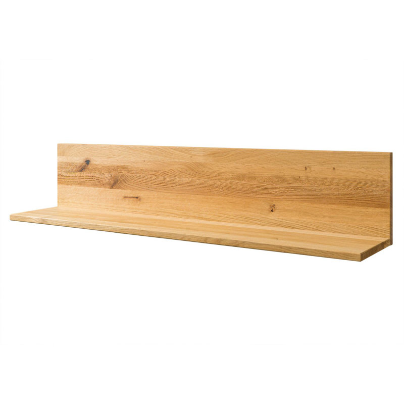 Kent Oak Solid Wood Floating Shelf, Nature Oiled, 22cm H x 120cm W x 24cm D