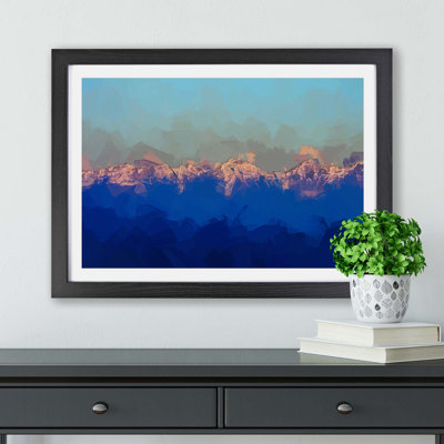 High Mountain Peaks of the Alps - Framed Print