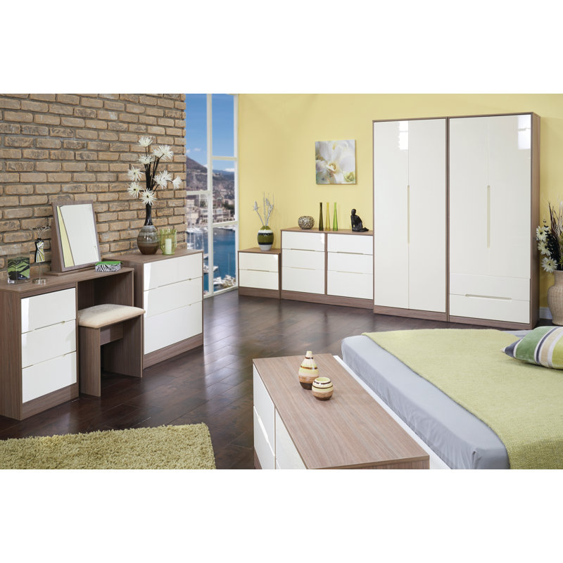 Fully Assembled Grety Dresser Mirror, Toronto Walnut