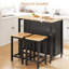 Mitul 98cm W Kitchen Island on Wheels