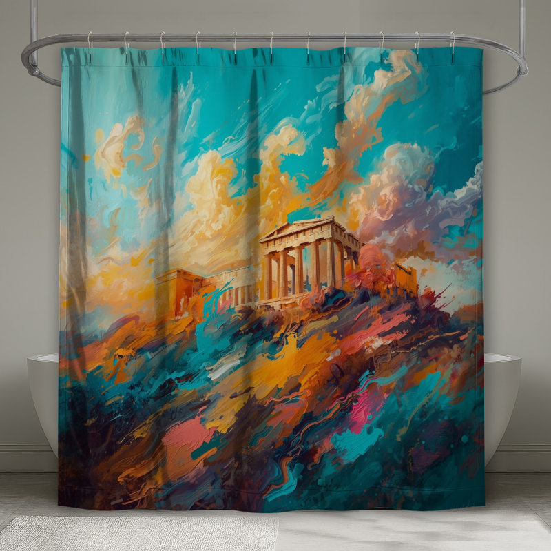 Rideaux de douche Vibrant Parthenon, 70in W x 84in H