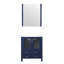 Bleu marine 30 po Meuble-lavabo large pour la transformation de la salle de bain avec lavabo en céramique blanche - couvercle de lavabo, miroir intrigant 28, fonction de fermeture en douceur et grand comptoir de salle de bain avec rangement-613989677