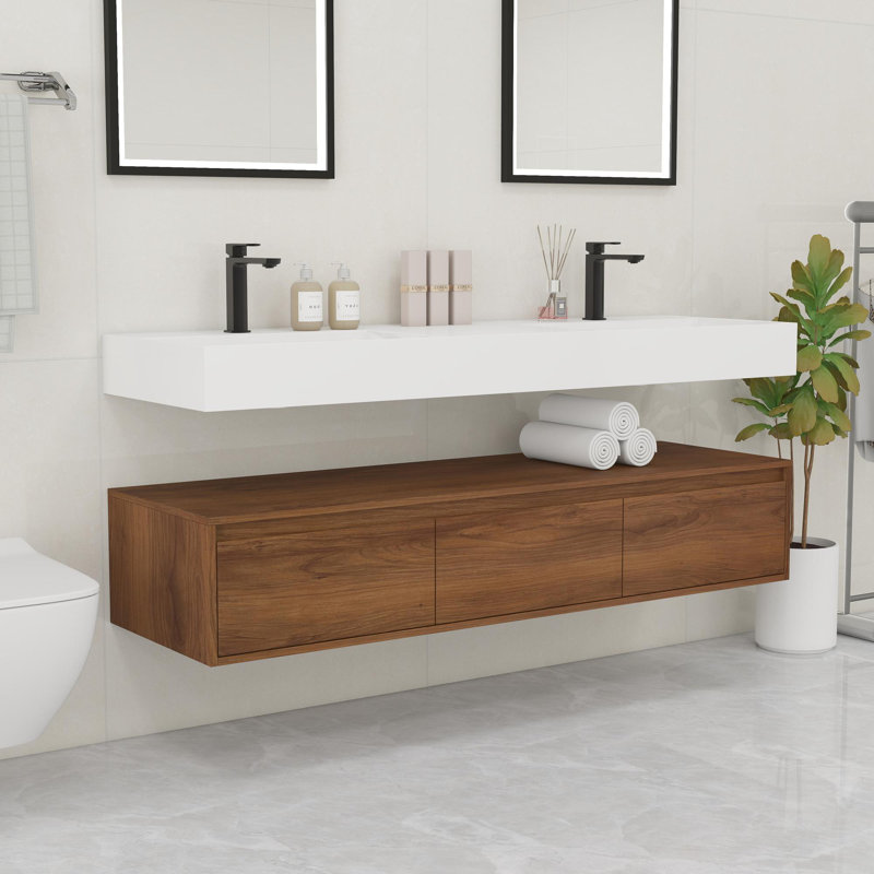 Meuble-lavabo double 60 po