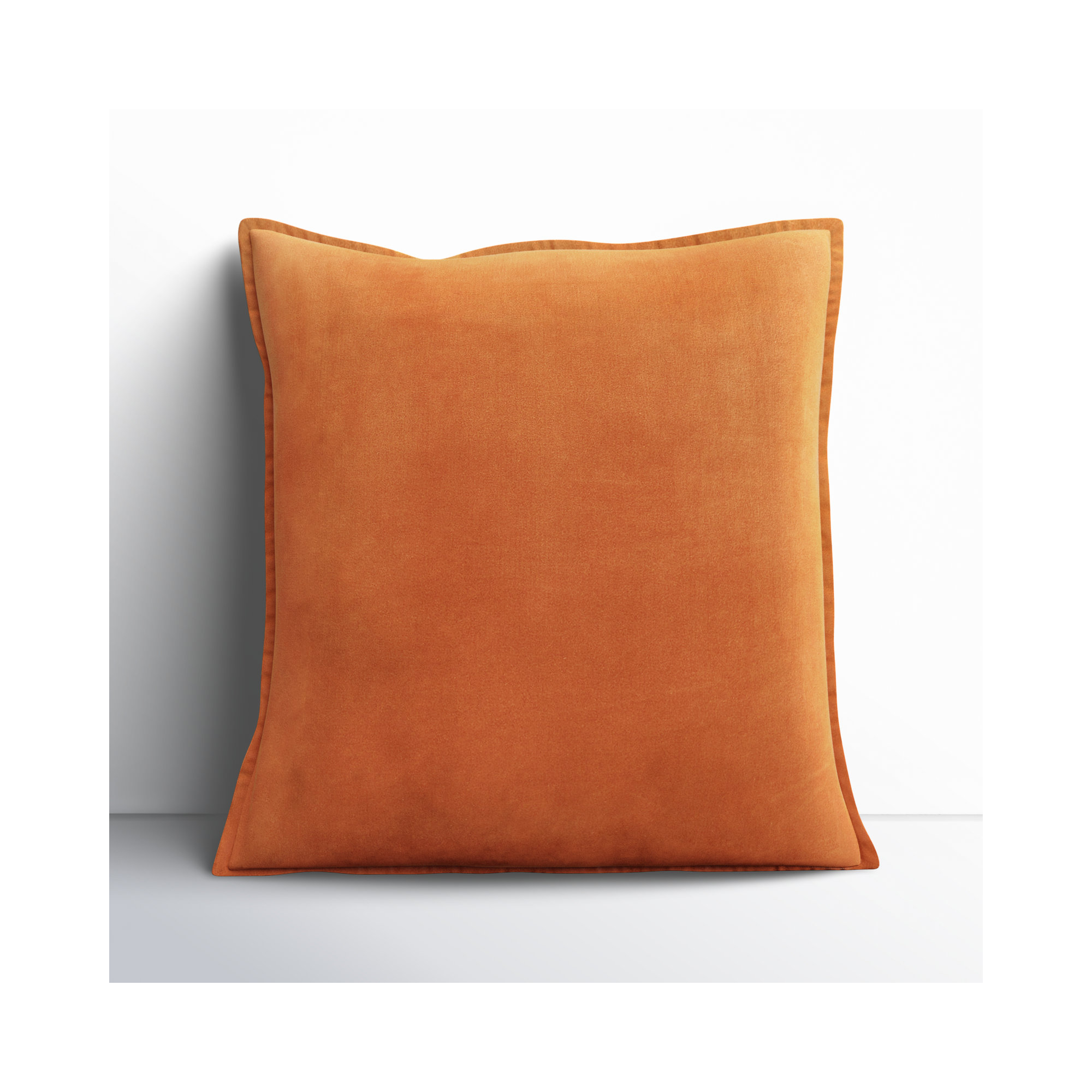 Edgar 100% Cotton Throw Pillow, 18"H x 18"W, Camel, Polyester/Polyfill