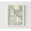 Reproduction de carte rétro de l'Idaho, art mural encadré Gem State, impression d'affiche rétro, impression de l'État des États-Unis, art mural des États-Unis, impressions d'art, art mural encadré