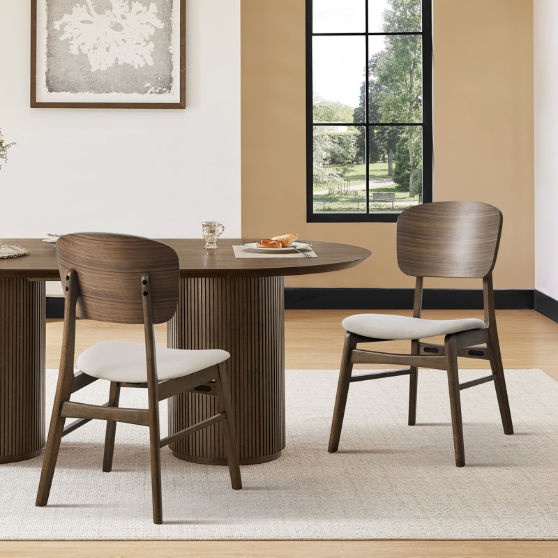 Upholstered Side Chair, Walnut