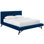 Grand lit plateforme tapissier en tissu touffeté Julia