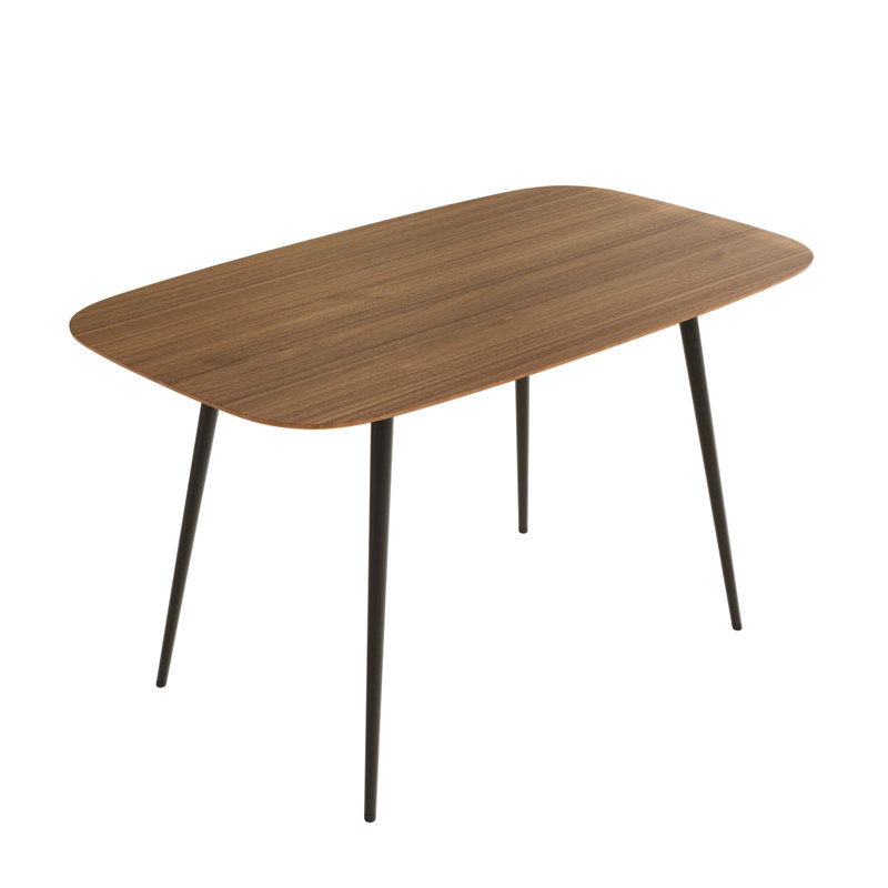 Rectangular Table, Modern Dining Kitchen Table, Tan/Black, 29.9" H x 47.2" L x 27.5" W