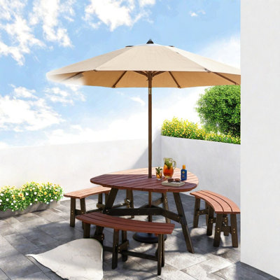 Ensembles de salle à manger pour personne, terrasse en bois massif pour économiser de l'espace