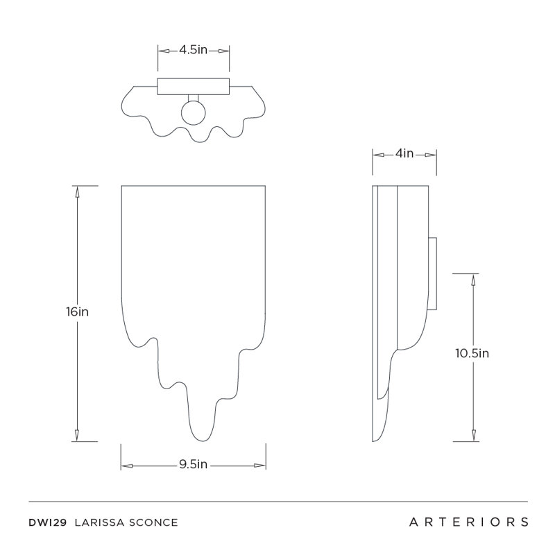 Larissa 2 - Light Flush Mounted Sconce