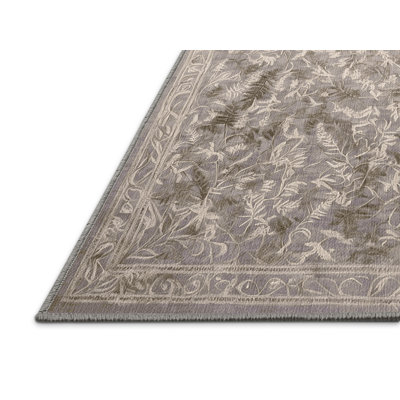 Tapis gris lavable à la machine