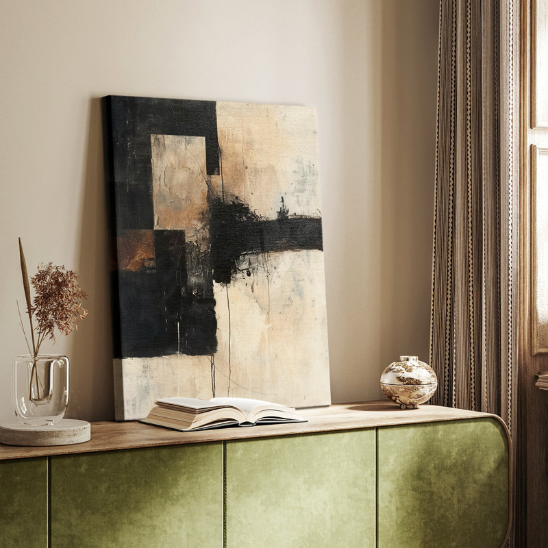 Série ABSTRACT CCDXLIV - Cavas de galerie sur mesure, H 18 po x l 12 po