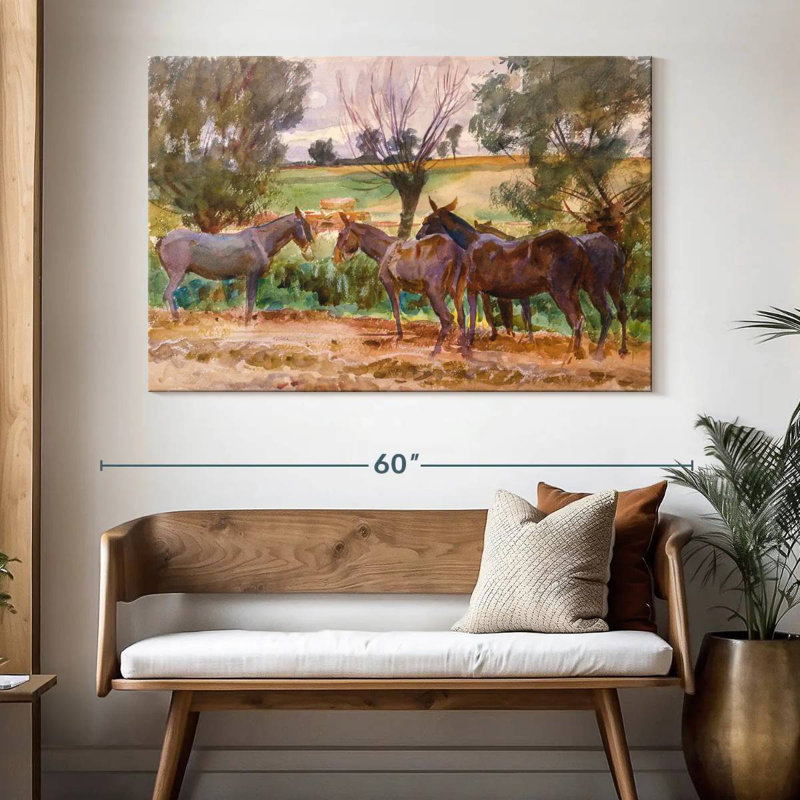 Brampt Mules 1918, 34" H x 51" W