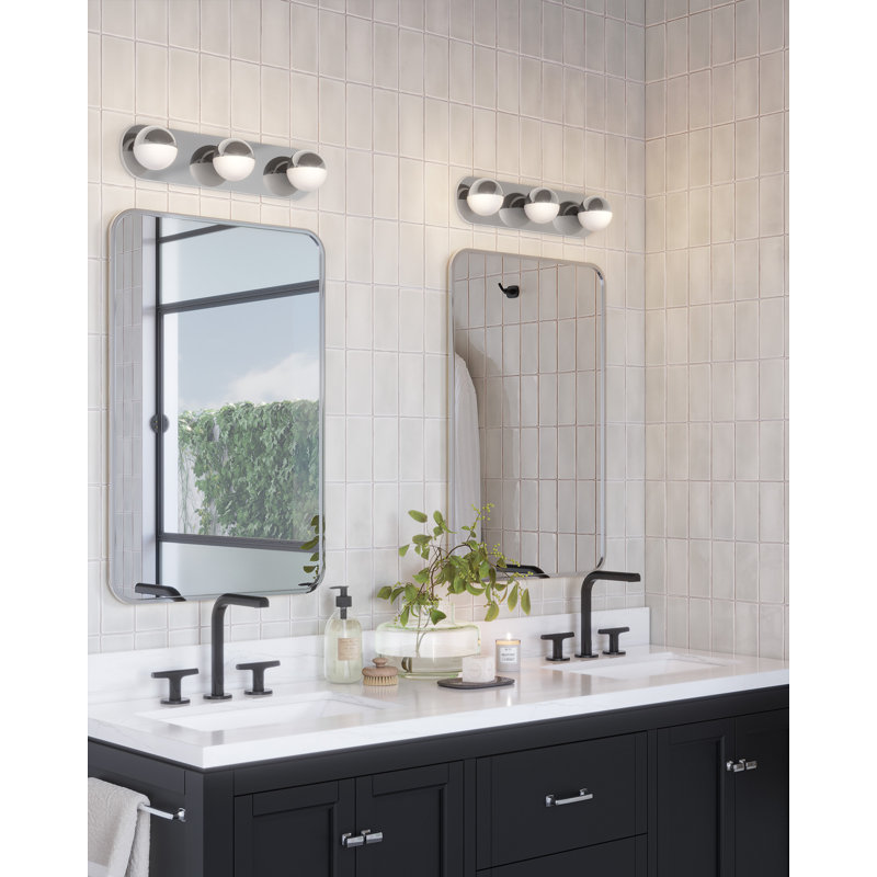 Pluto 3 - Light LED Bath Bar, Chrome