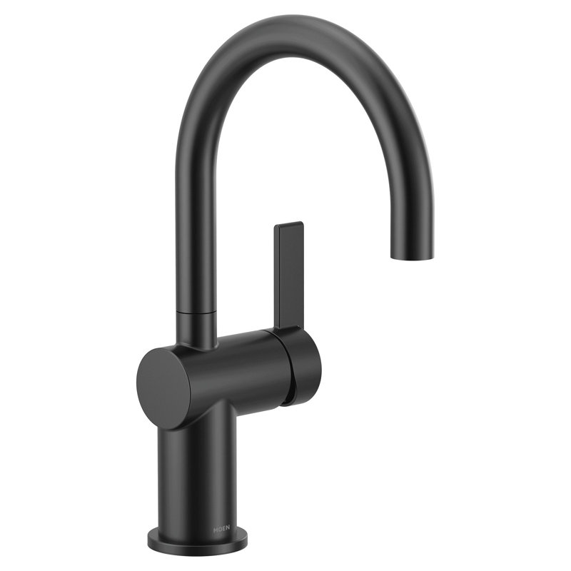 Cia One-Handle High Arc Bar Faucet, Matte Black