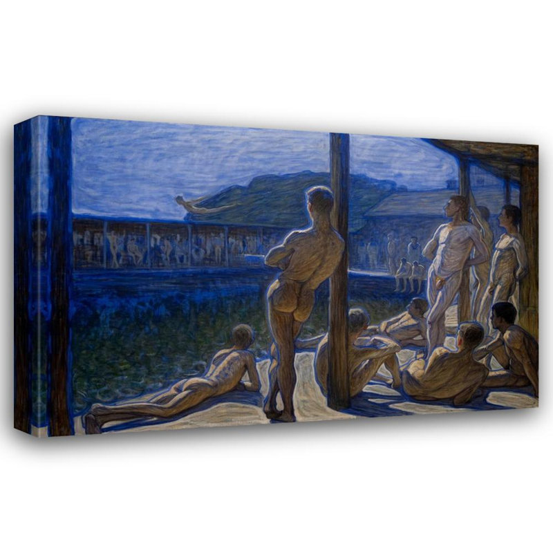 "Naval Bathhouse" par Eugène Jansson - Art mural sur toile tendue avec châssis, H 24 po x l 17 po