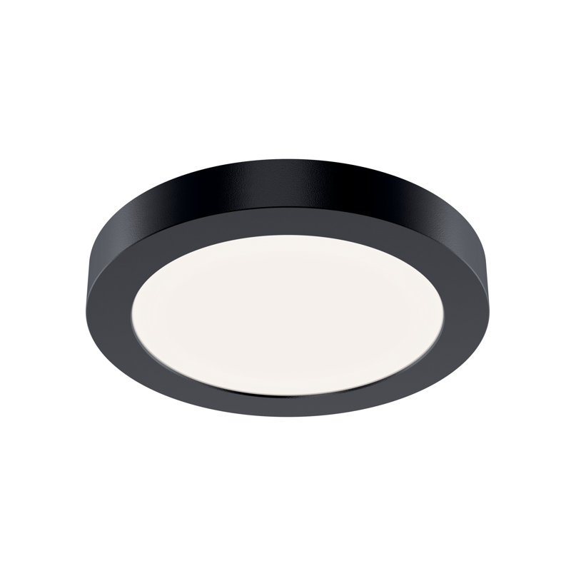 Ara Integrated 9.25" LED Flush Mount in a Black Finish, 0.71" H x 5.32" W x 5.32" D