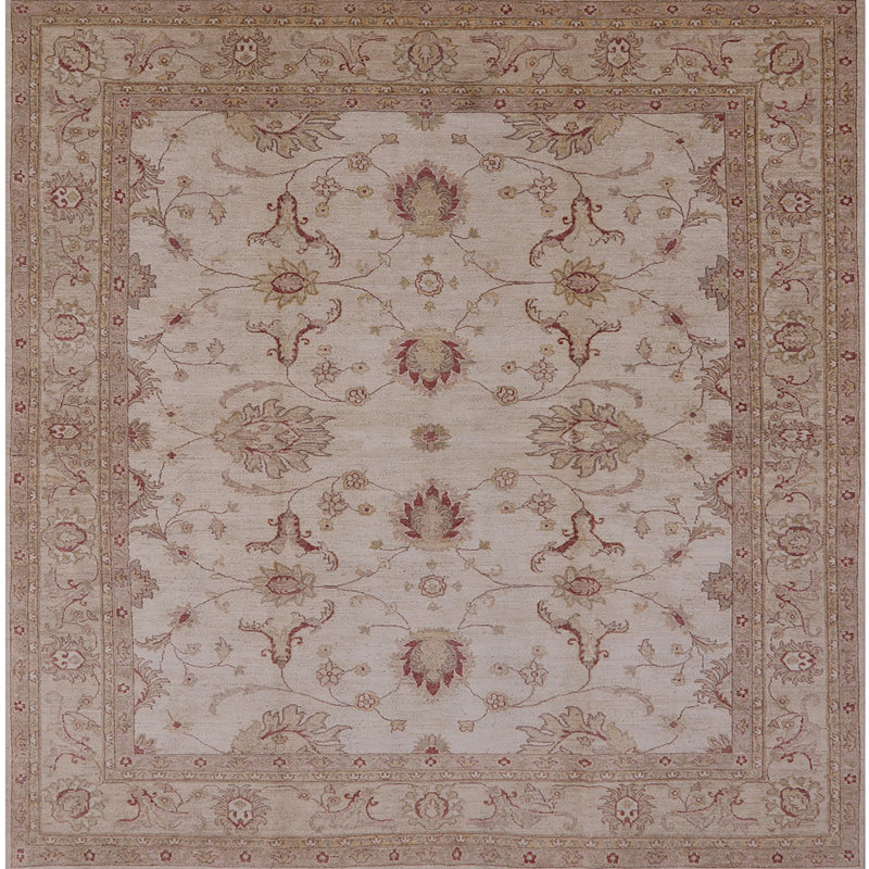 Tapis beige Canna, Carré 8 pi