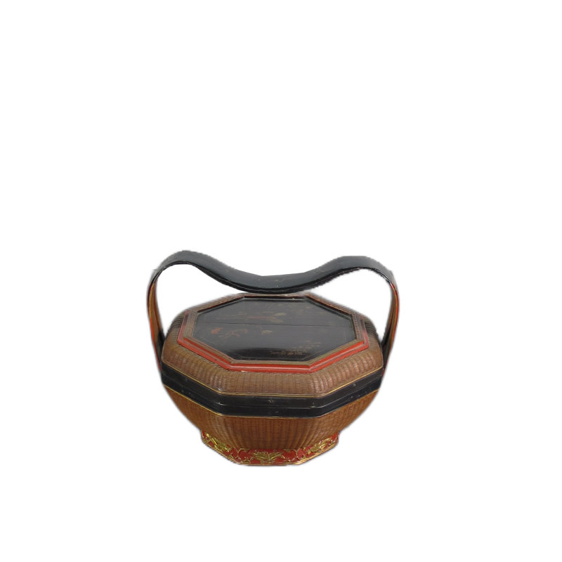 Asian Classic Bamboo Basket Decorative Box