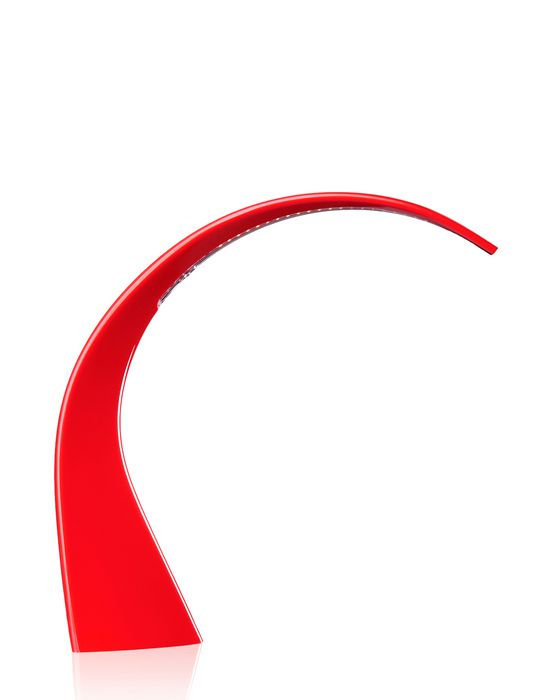 Taj LED Table Lamp, Matte Orangey Red, 12.6'' H X 12.2'' W X 3.74'' D