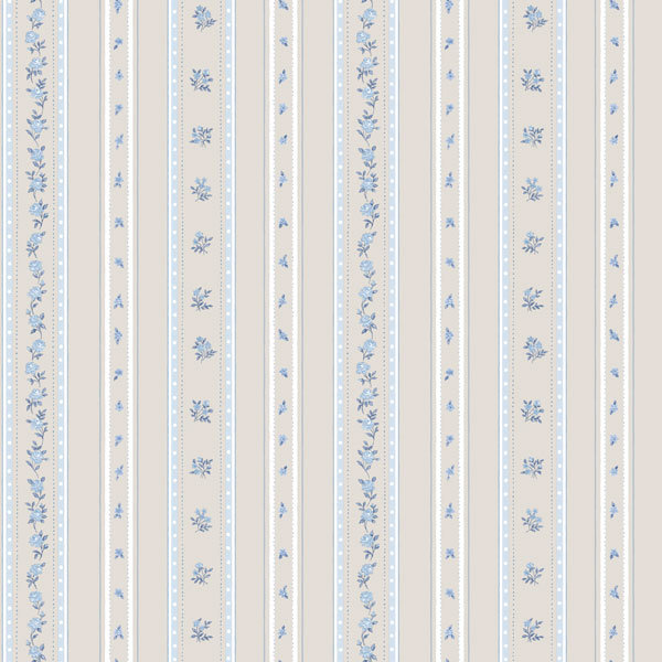 Galerie Wallcoverings Country Cottage Floral Stripe Design 33' L x