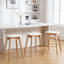 26" Solid Wood Backless Bar Stools, Set of 3 Saddle Counter Height Barstools-676556595-676556592