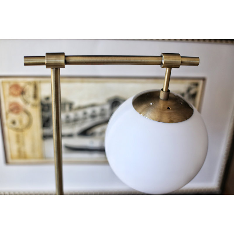 Lampe de bureau argentée 21 po Agustin