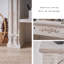 Foyer autoportant en bois massif beige