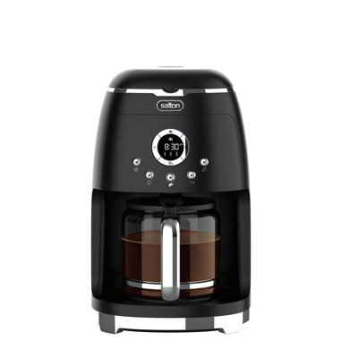 Salton NuRetro Digital 12 Cup Coffee Maker, Midnight Black Model FC2162BK