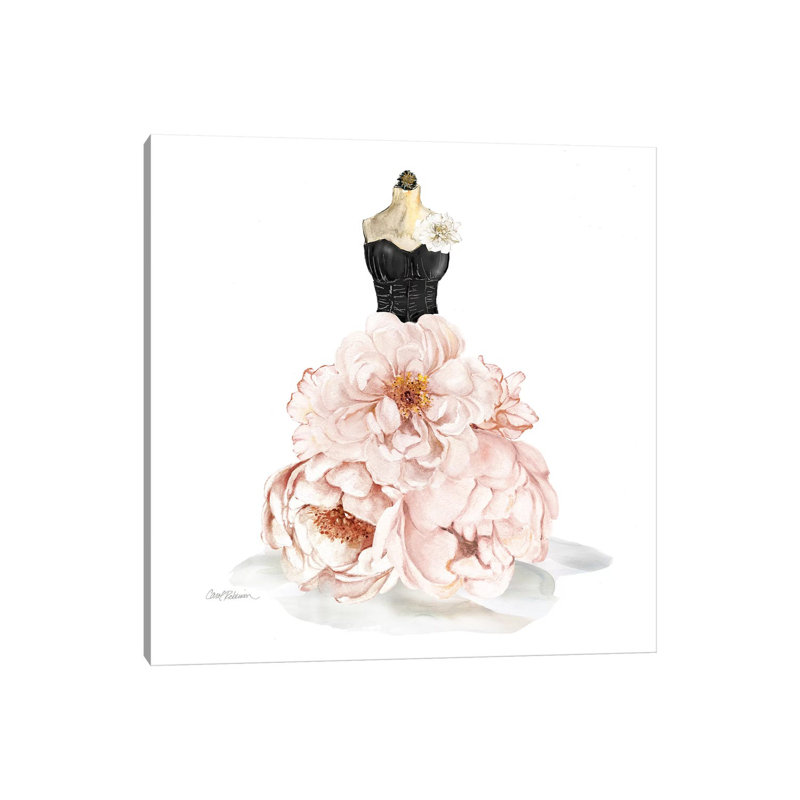 Floral Gown 1 Piece Wall Art on Canvas, 93.98 cm H x 93.98 cm W x 1.91 cm D, Wrapped Canvas