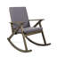Chaise berçante Gus en bois d'acacia durable, conception à balançoire sécuritaire et élégance classique pour une détente intérieure et extérieure